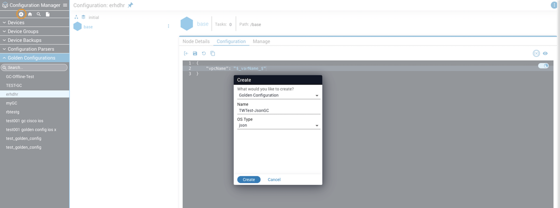 Create JSON Config