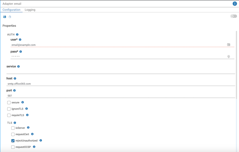Adapter Configuration