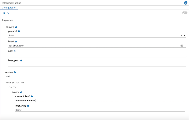Integration Configuration Update