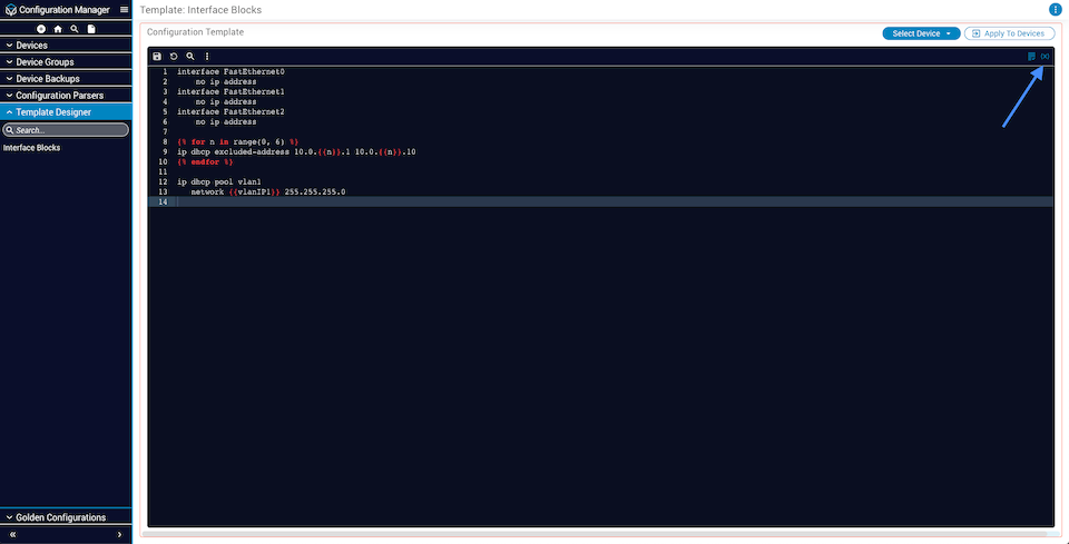 Variables Button