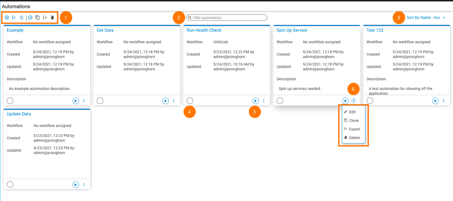 Automations Collection View